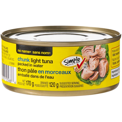 No Name Chunk Light Tuna in Water, 170 g