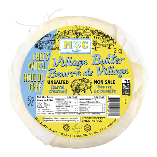 Unsalted Village Butter, 4 × 2 kg