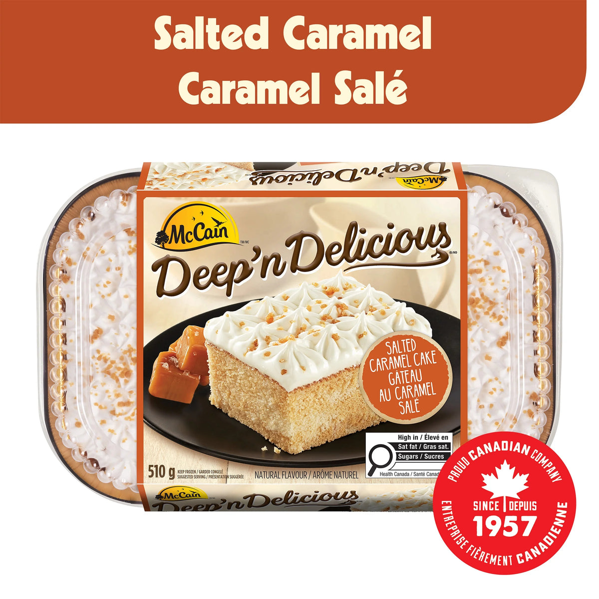 McCain Deep'n Delicious Salted Caramel Cake, 510 g
