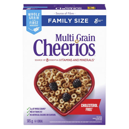 General Mills Multi Grain Cheerios Breakfast Cereal, Family Size, 585 g