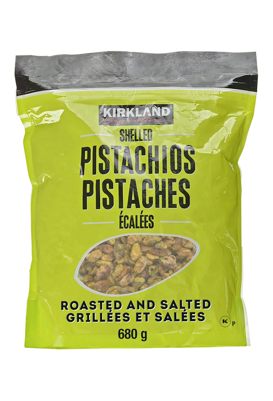 Kirkland Signature Roasted and Salted Shelled Pistachios, 680 g