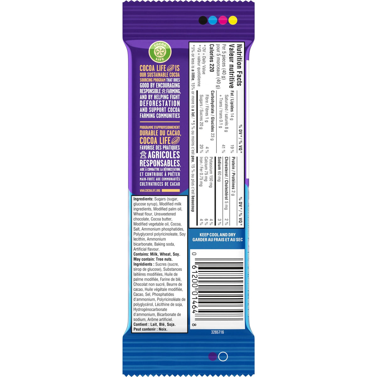 Cadbury Dairy Milk OREO Cookie Bits and Vanilla Creme Chocolatey Candy Bar, 95 g