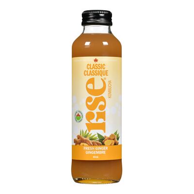 Rise Kombucha Organic Ginger Kombucha, 414 mL