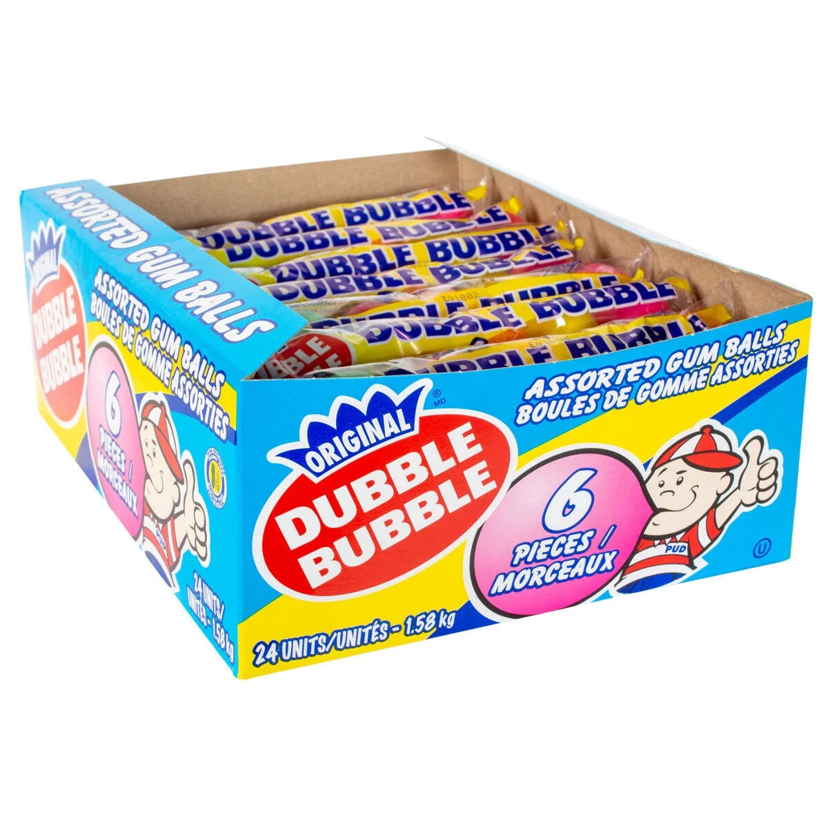 Dubble Bubble Assorted Gumballs, 66 g