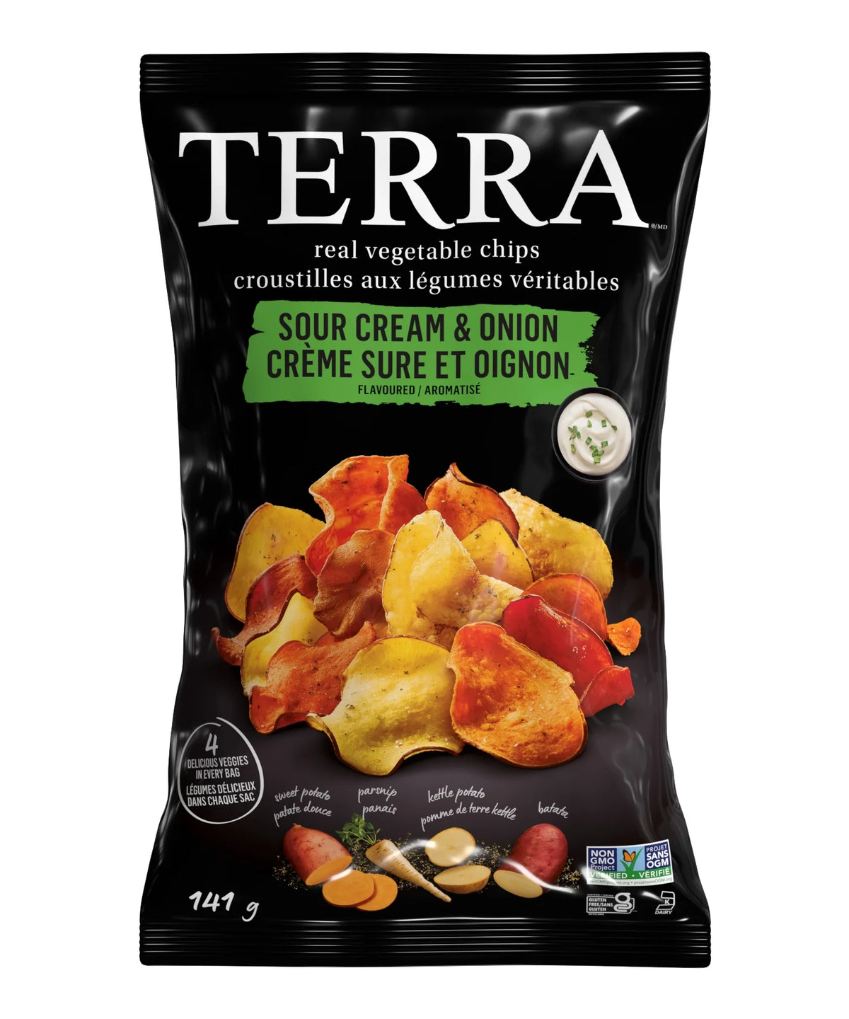 Terra Sour Cream & Onion Vegetable Chips, 141 g