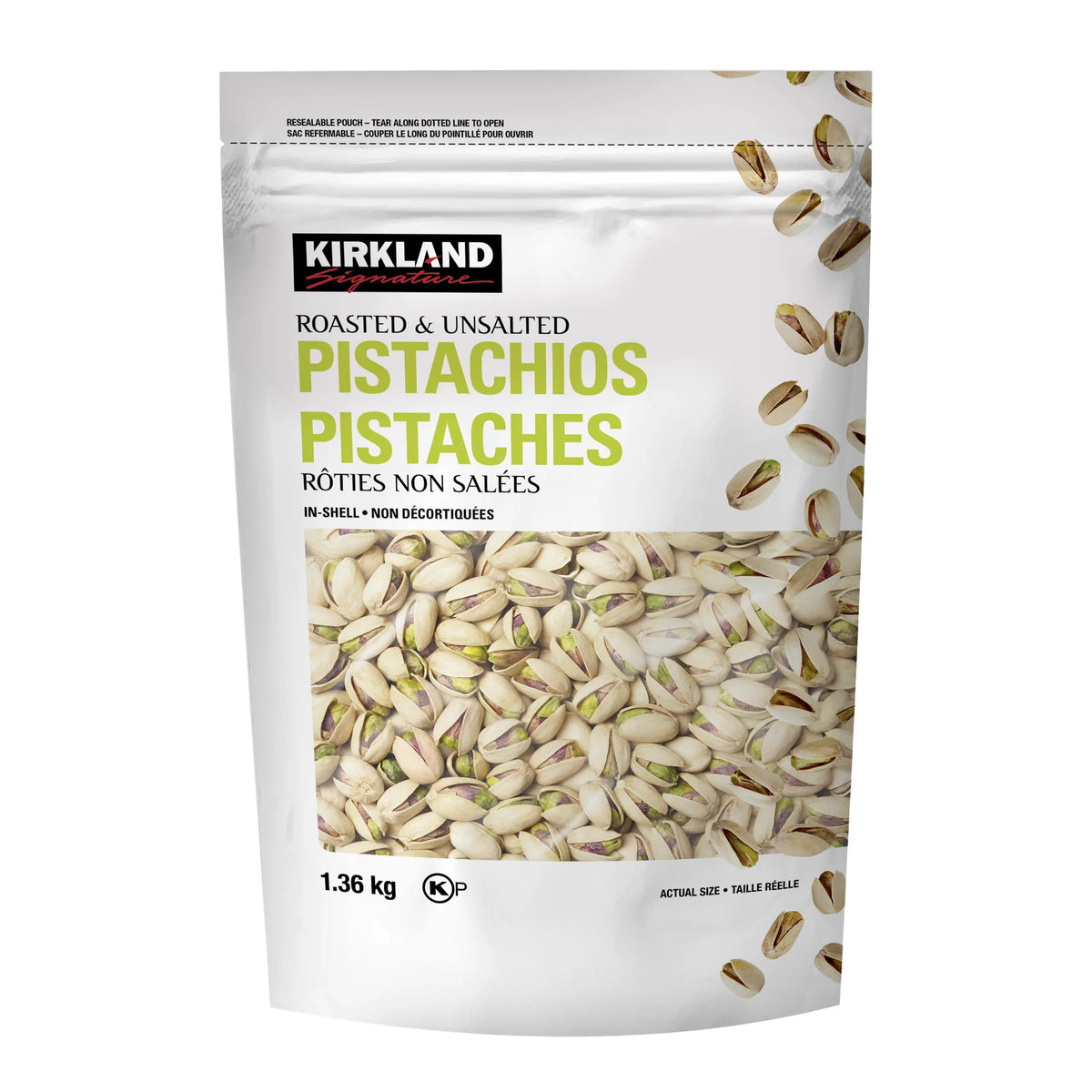 Kirkland Signature Roasted Unsalted Pistachios, 1.36 kg