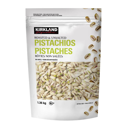 Kirkland Signature Roasted Unsalted Pistachios, 1.36 kg