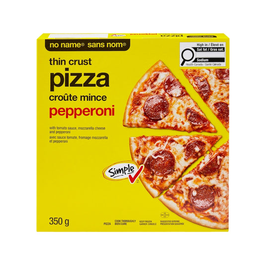 No Name Thin Crust Pepperoni Pizza, 350 g