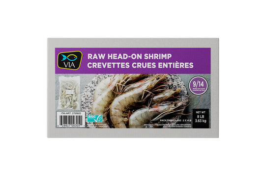 Via Raw Head-on Shrimp, 2 × 1.81 kg