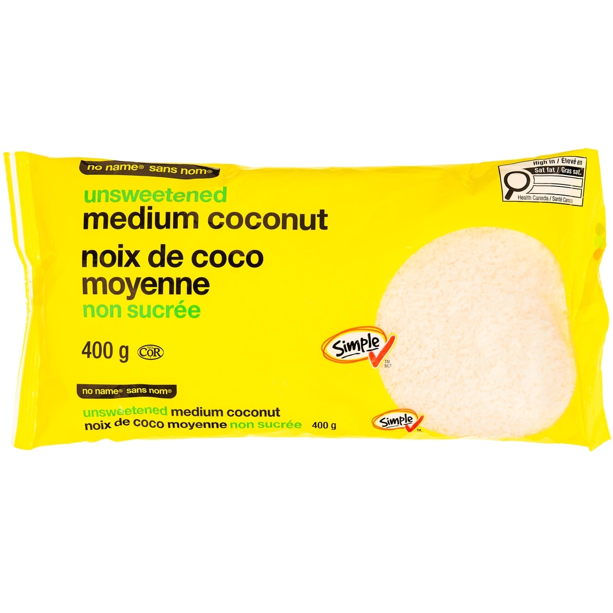 No Name Unsweetened Medium Coconut, 400 g