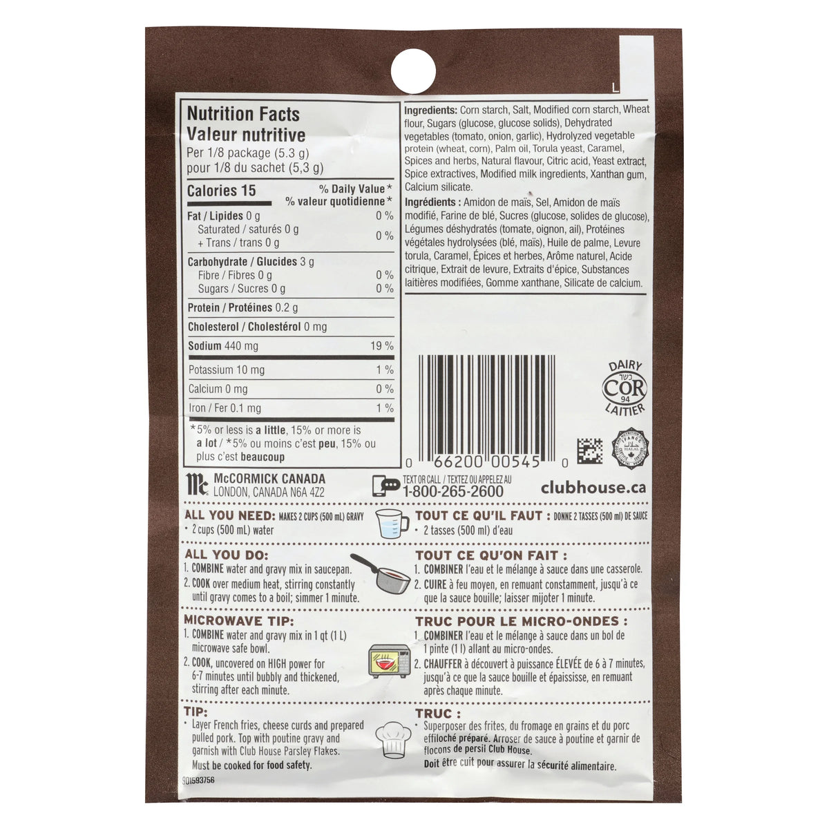 Club House Poutine Gravy Mix, 42 g