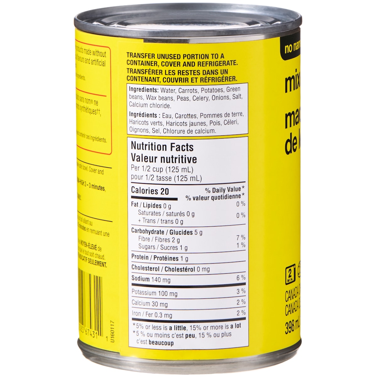No Name Mixed Vegetables, 398 mL