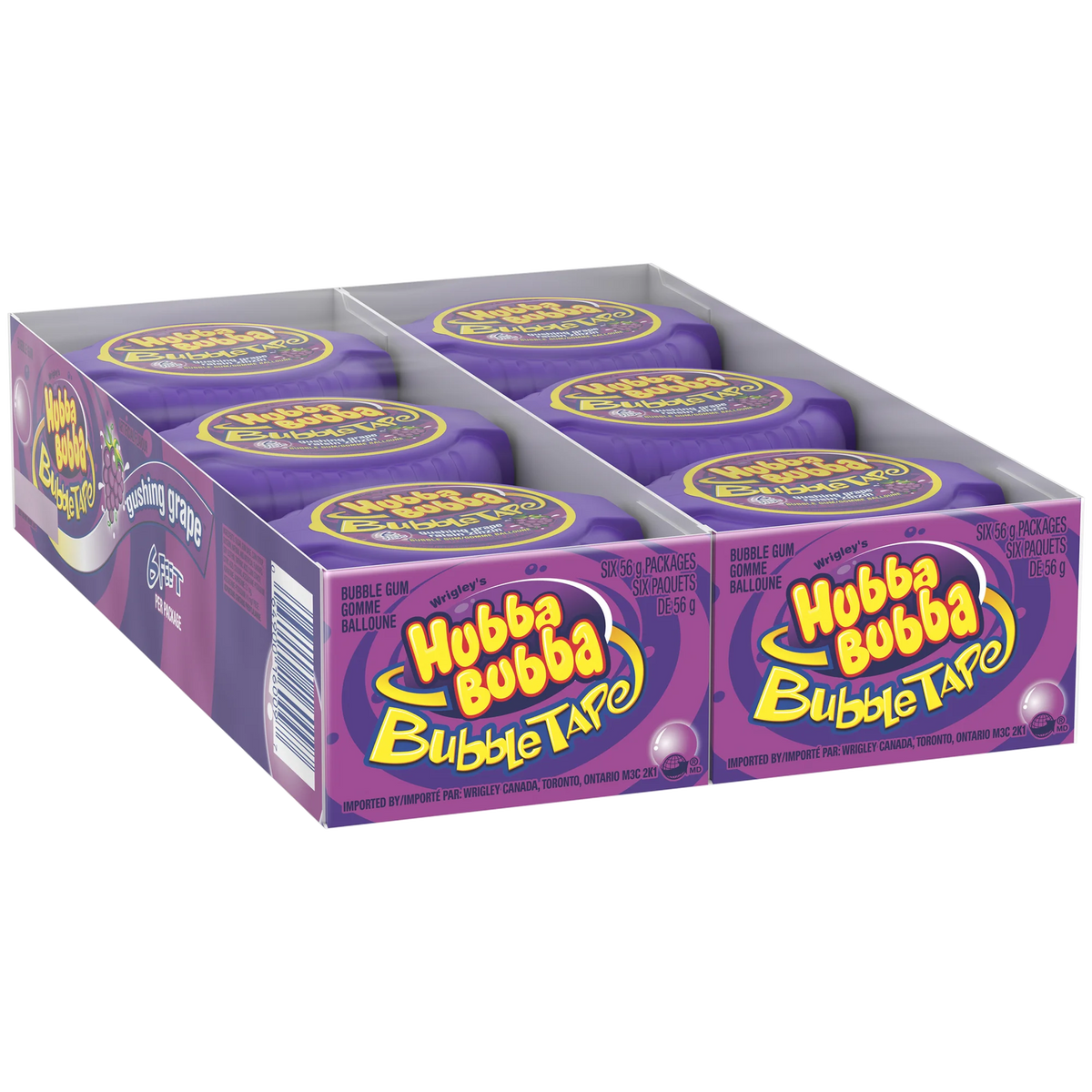 Hubba Bubba Bubble Tape Grape, 12 × 56 g