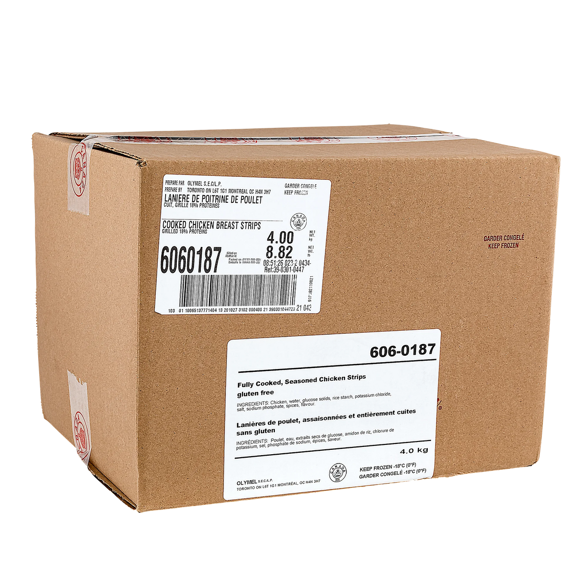 Olymel Chicken Breast Strips, 4 kg