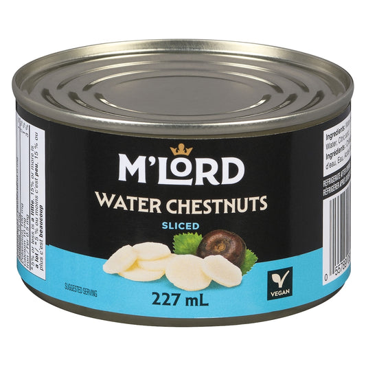 M'Lord Sliced Water Chestnuts, 227 mL
