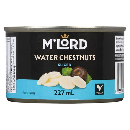 M'Lord Sliced Water Chestnuts, 227 mL