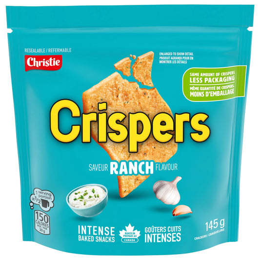 Christie Crispers Ranch Flavour Baked Snacks, 145 g