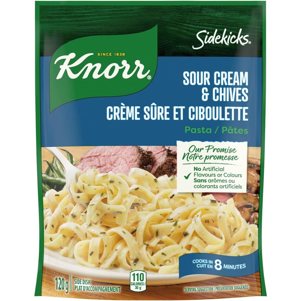 Knorr Sidekicks Pasta Side Dish Sour Cream & Chives, 120 g