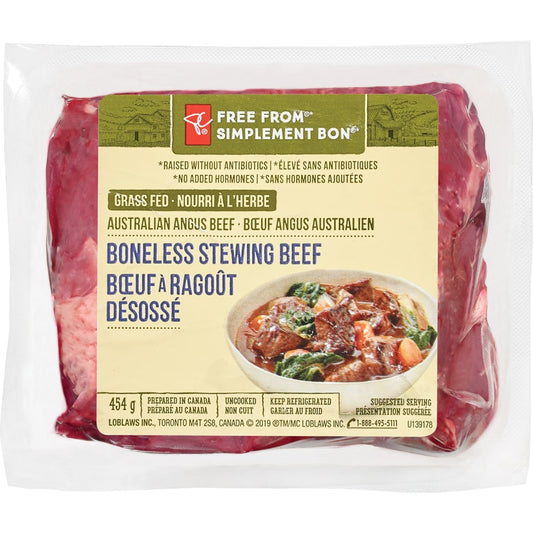 President's Choice Free From Boneless Stewing Beef, 454 g