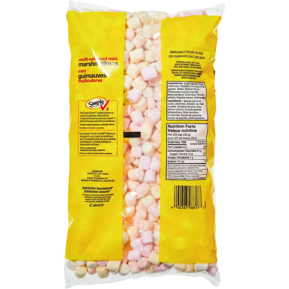 No Name Multi-Coloured Mini Marshmallows, 400 g