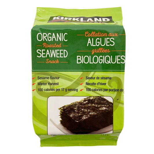 Kirkland Signature Organic Roasted Seaweed Snack, Sesame, 10 × 17 g