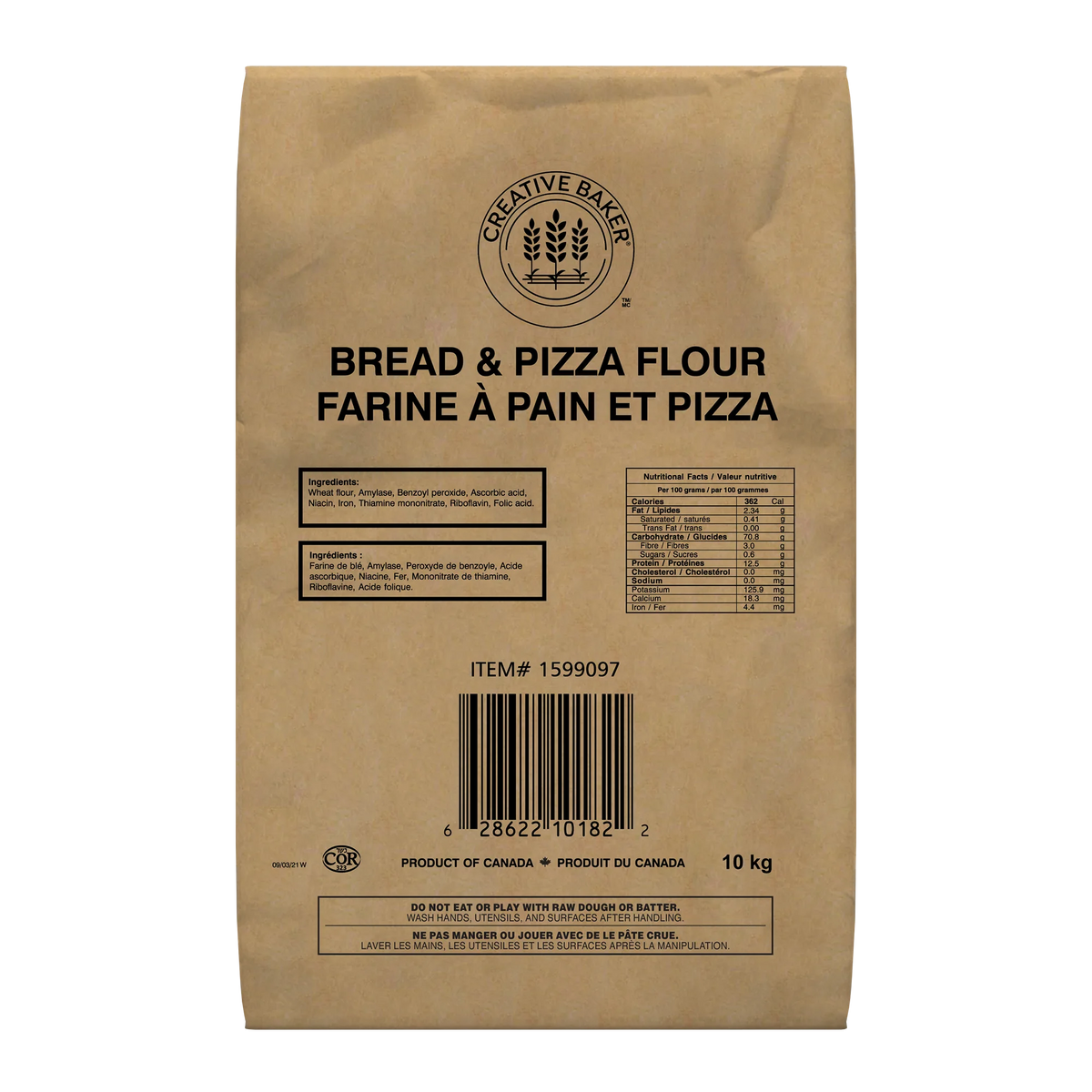 Creative Baker Bread and Pizza Flour, 10 kg