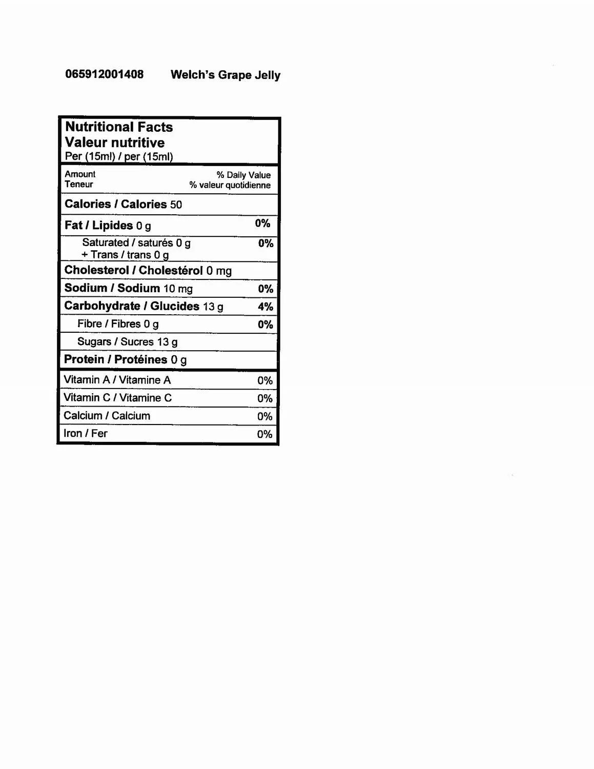 Welch's Concord Grape Jelly, 500 mL