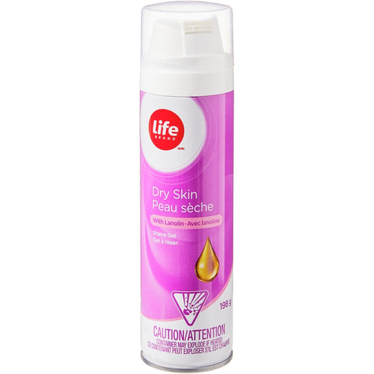 Life Brand Dry Skin Shave Gel, 200 mL