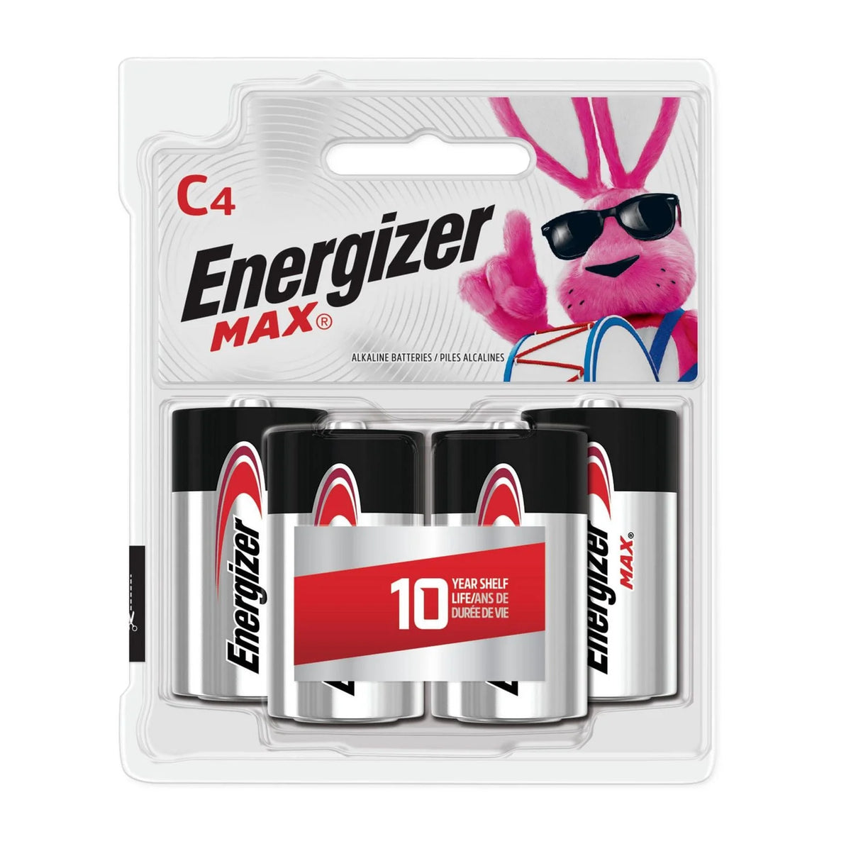 Energizer MAX Alkaline C Batteries, 4 count