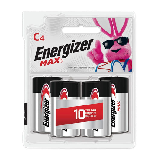 Energizer MAX Alkaline C Batteries, 4 count