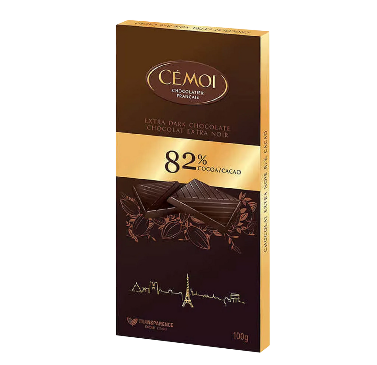 Cemoi 82% Cocoa Chocolate Bars, 6 × 100 g