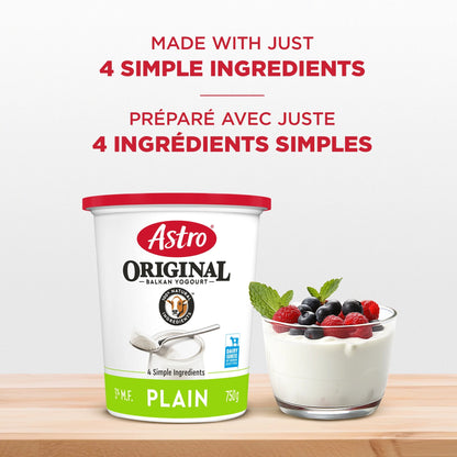 Astro Original Plain Balkan Style Yogurt 3%, 750 g