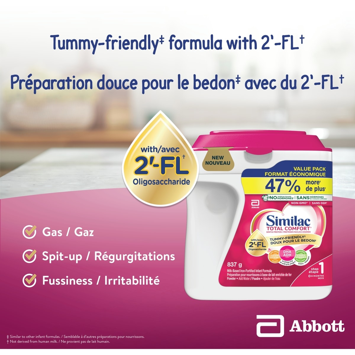 Similac Total Comfort Baby Formula, Powder, 0+ Months, Pink
