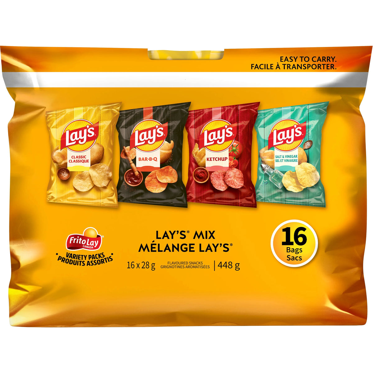 Frito-Lay Lay's Mix Snacks Variety Pack, 16 × 28 g