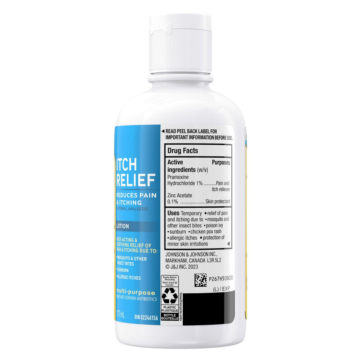 Polysporin Itch Relief Lotion, Fast Acting Itch & Pain Relief, 177 mL