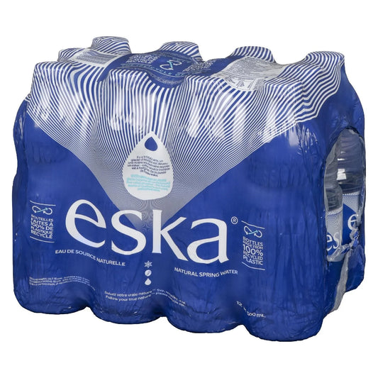 Eska Natural Spring Water Bottles, 12 × 500 mL