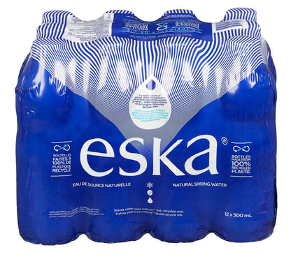Eska Natural Spring Water Bottles, 12 × 500 mL