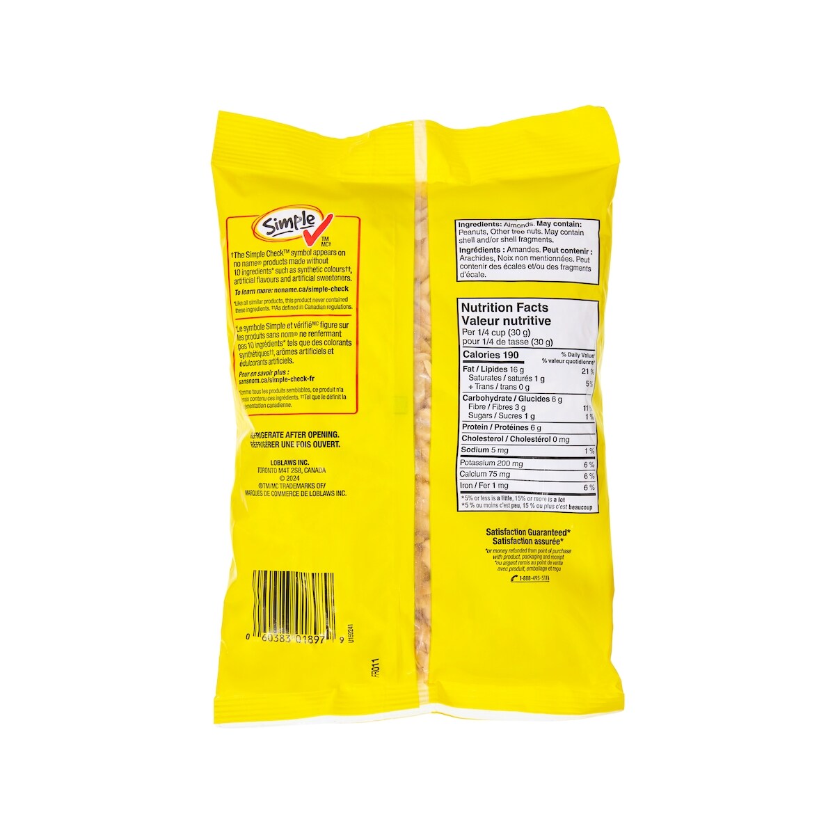 No Name Slivered Almonds, 400 g