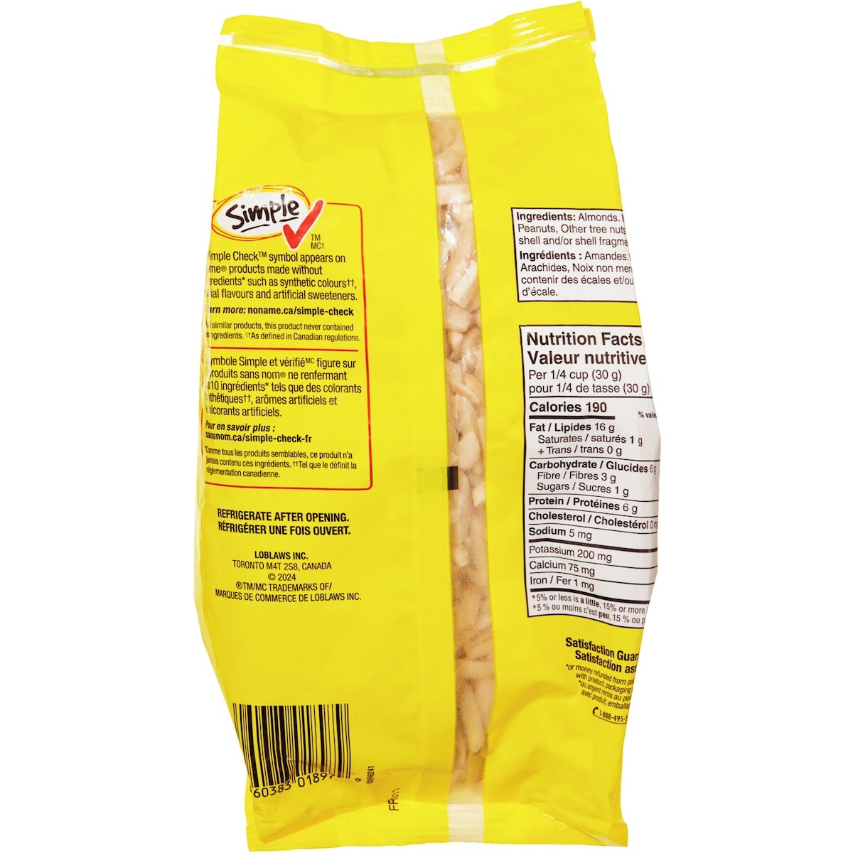No Name Slivered Almonds, 400 g