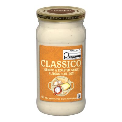 Classico Di Sorrento Alfredo and Roasted Garlic Pasta Sauce, 410 mL