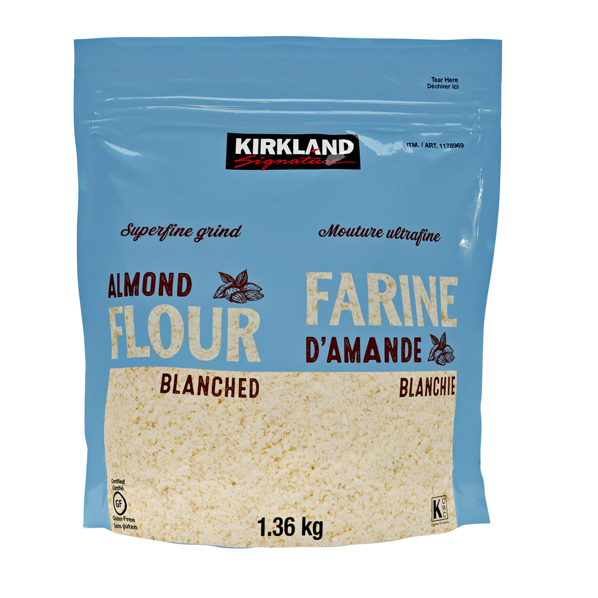 Kirkland Signature Superfine Grind Blanched Almond Flour, 1.36 kg
