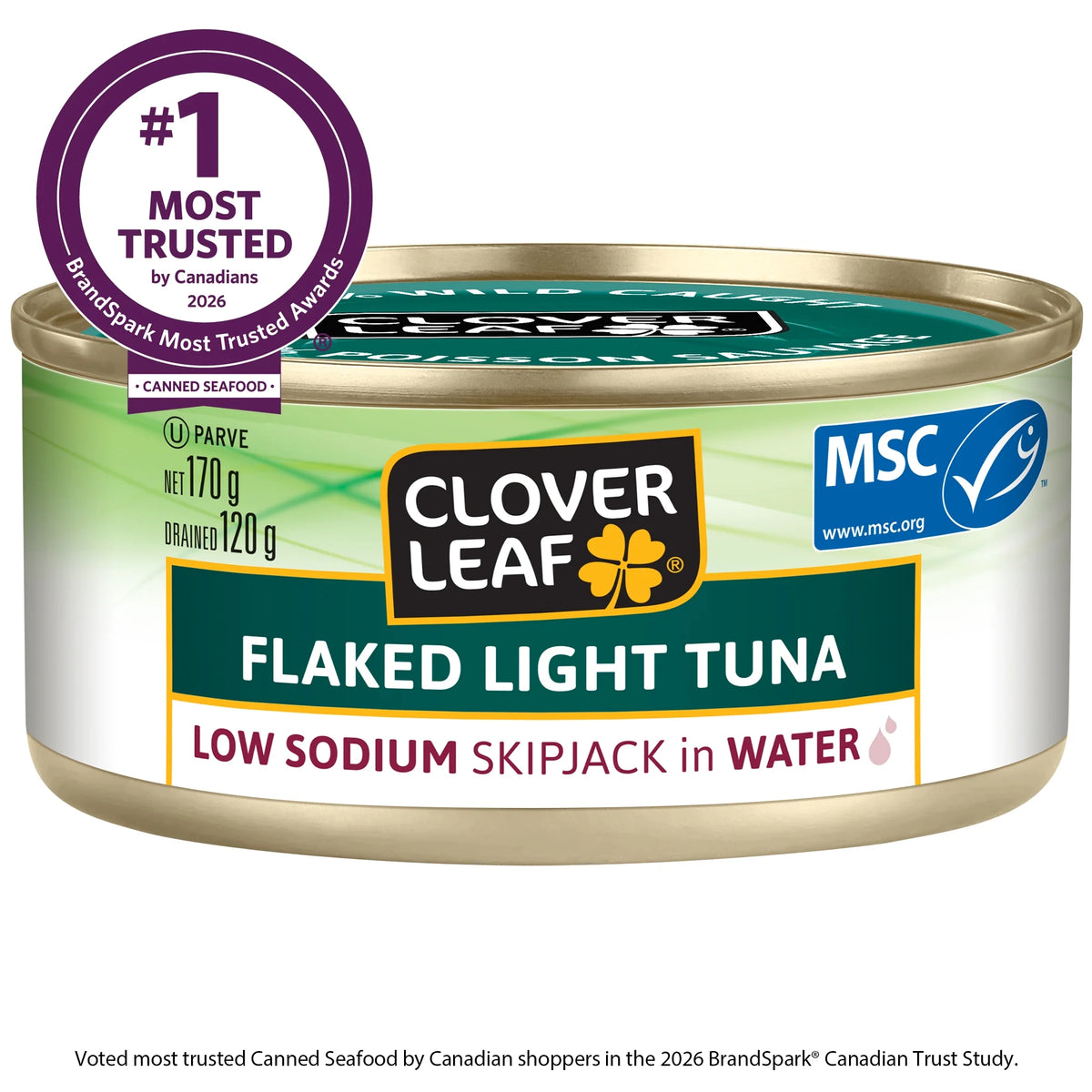 Clover Leaf Low Sodium Flaked Light Skipjack Tuna in Water, 170 g