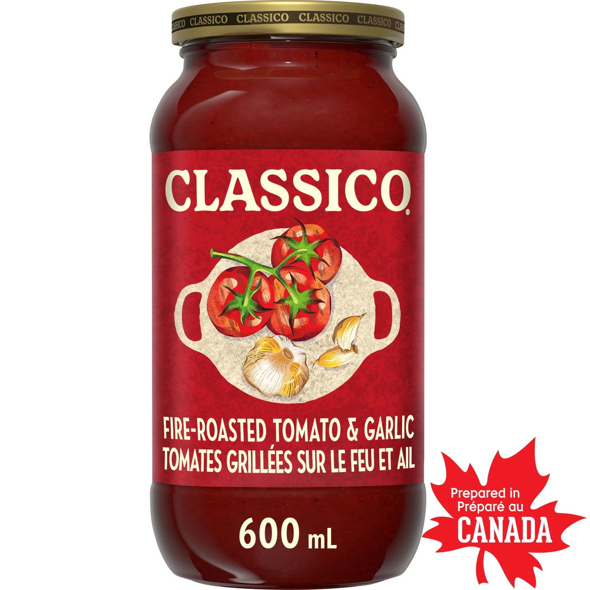 Classico Fire Roasted Tomato Garlic, 600 mL
