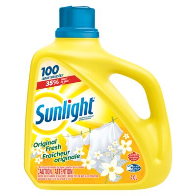 Sunlight Original Freshness Scented Laundry Detergent 100 Loads, 4 L