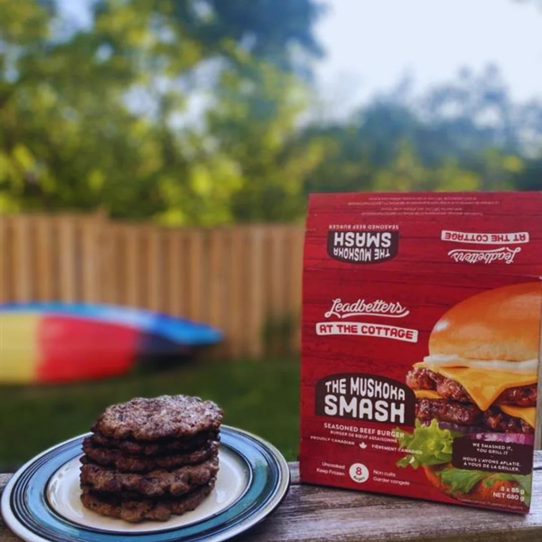 Leadbetter's Muskoka Smash Beef Burger Patties, 6 × 85 g