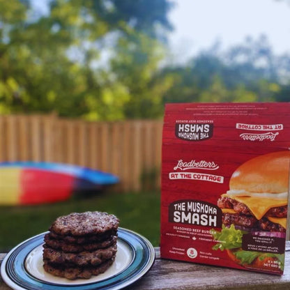 Leadbetter's Muskoka Smash Beef Burger Patties, 6 × 85 g