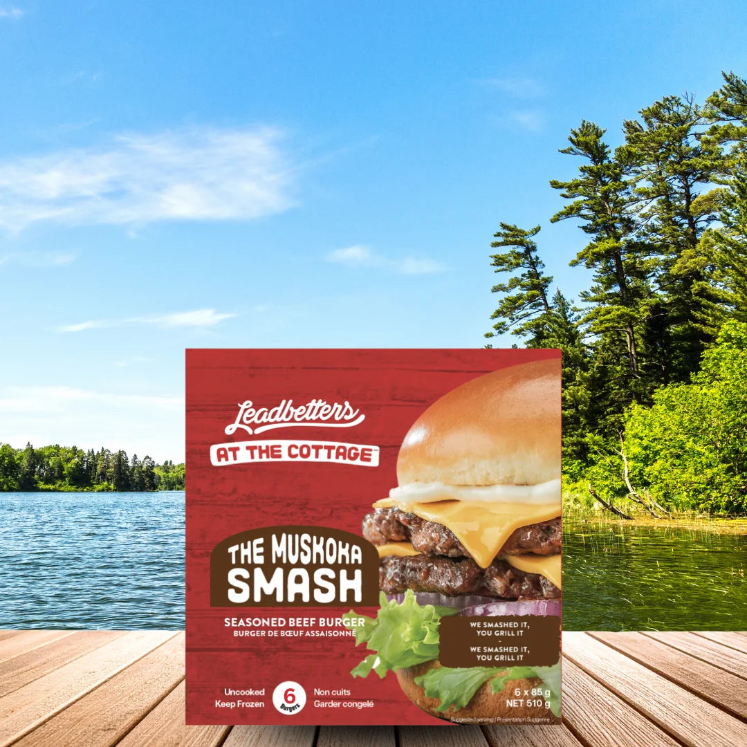 Leadbetter's Muskoka Smash Beef Burger Patties, 6 × 85 g