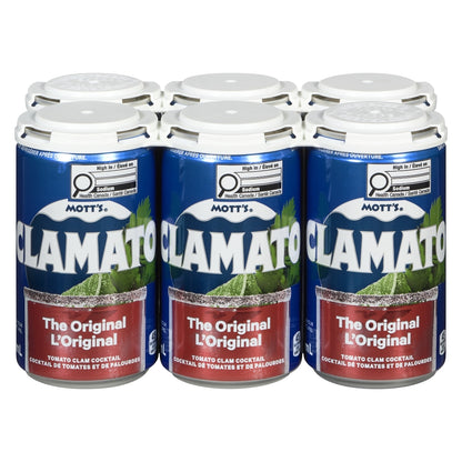 Mott's Clamato Tomato Clam Cocktail Original, 6 × 213 mL