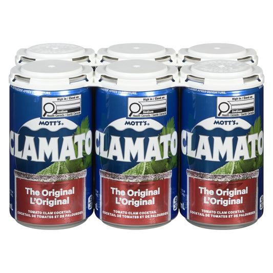 Mott's Clamato Tomato Clam Cocktail Original, 6 × 213 mL