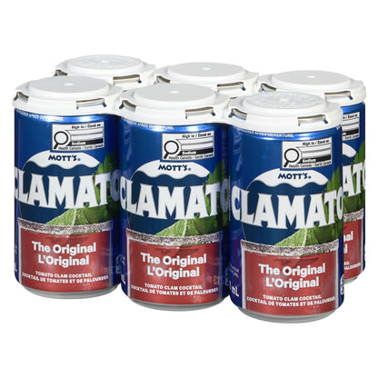 Mott's Clamato Tomato Clam Cocktail Original, 6 × 213 mL